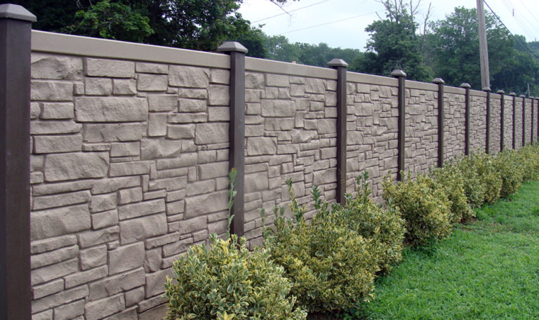 5 Brown Granite Ecostone Simtek with Dark Brown Posts