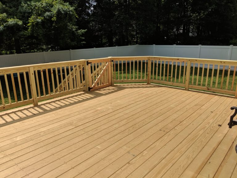 Pressure Treated Deck and Railing with Gate