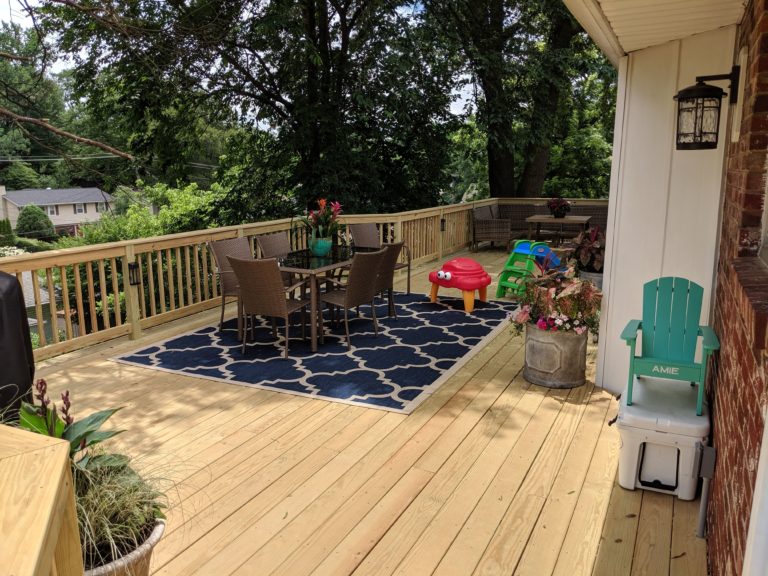 Pressure Treated Decking with Pressure Treated Railing (2)