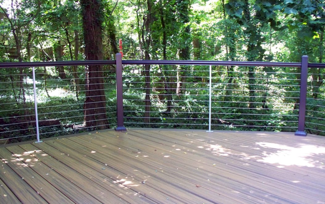 14-Black Aluminum Railing with Cable Rail