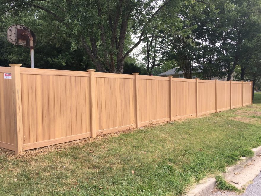 6 foot high Cypress Vinyl Privacy Fence