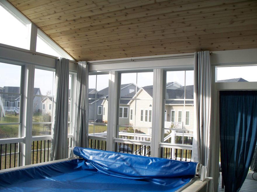 Another view of the interior of the screened porch