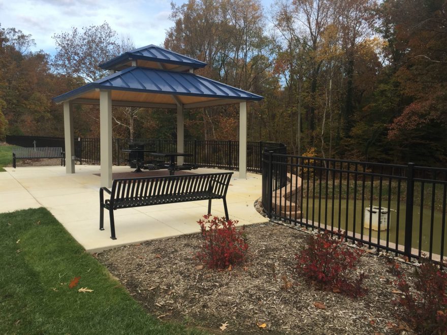 Bestgate Animal Hospital curved fence and pavillion