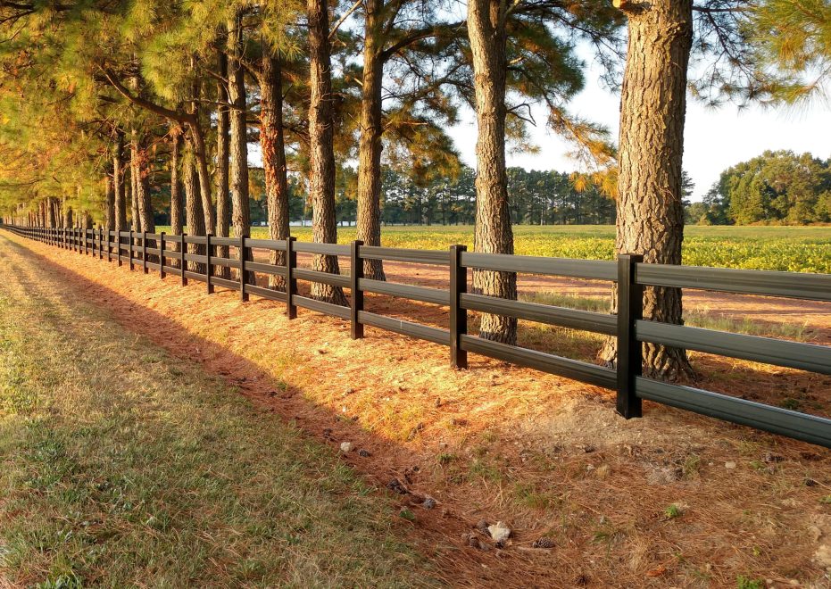 Black Aluminum 3 Rail Fence