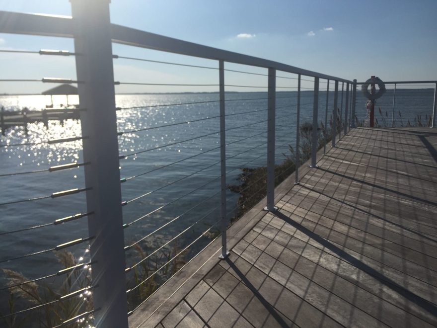 Ipe Deck with aluminum & calbe railing