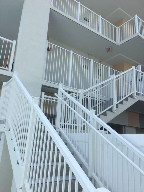 Stair Railing at Waves Condominiums Ocean City, MD