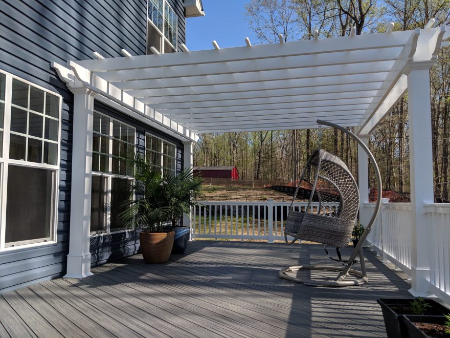 White Vinyl Pergola