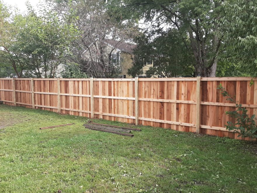 cedar vertical board fence - 20200918_101050